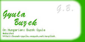 gyula buzek business card